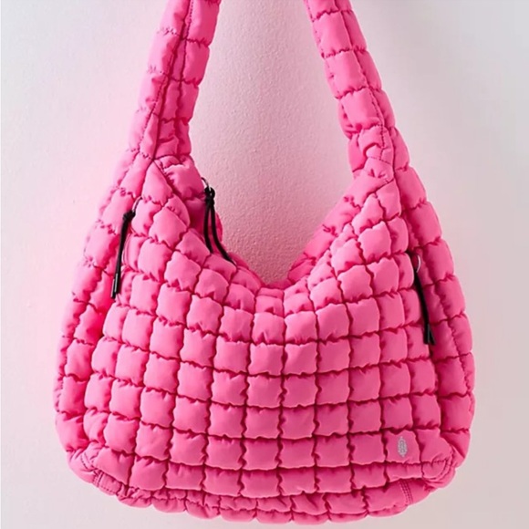 Free People Handbags - NWT Free People FP Movement Quilted
Carryall Bubblegum rare color